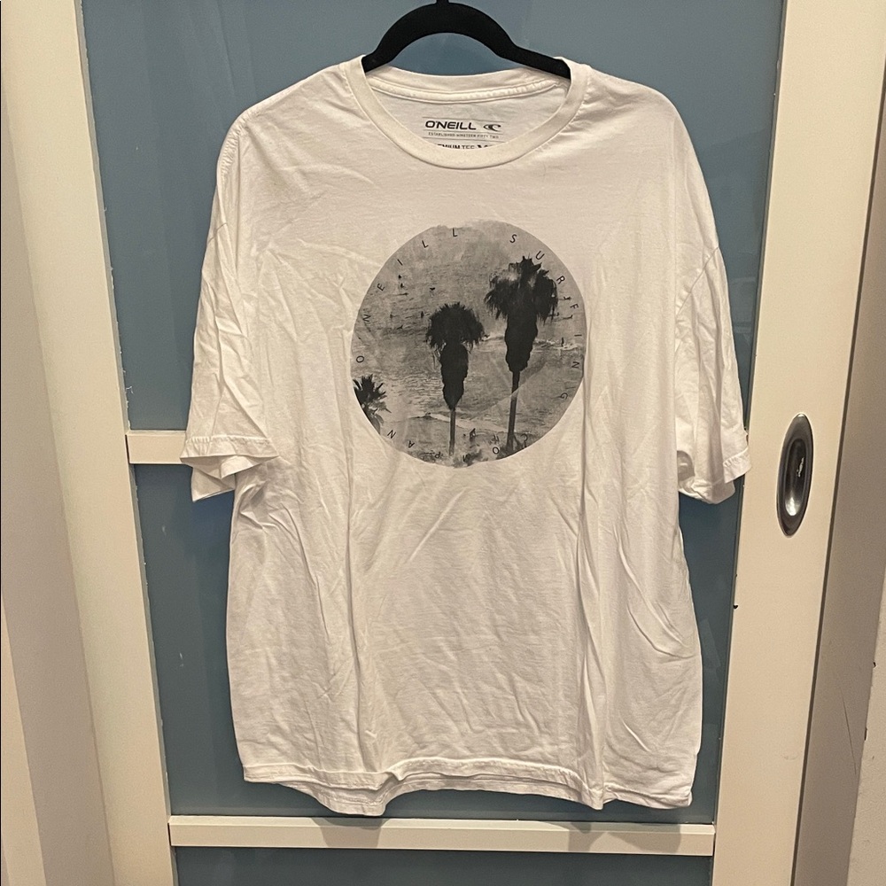 O'Neill Men's White Palm Graphic Tee, XXL, EUC